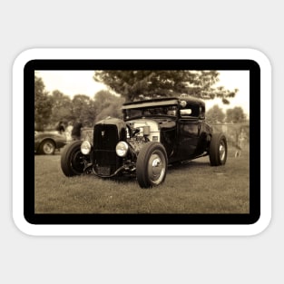 1929 Ford, Model A - black white Sticker